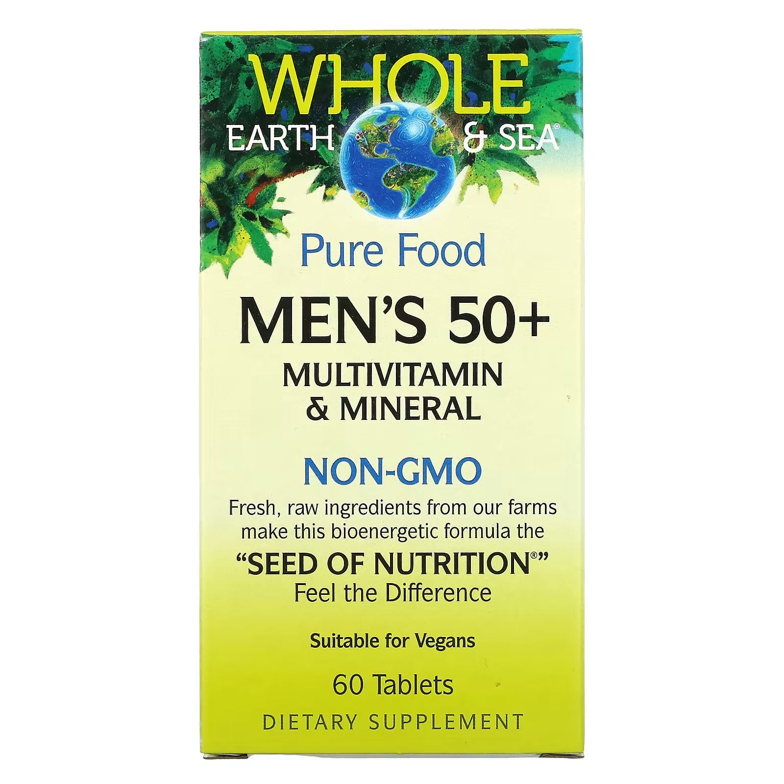 ناتورال فاكتورز Whole Earth & Sea فيتامينات متعددة للرجال +50 60 قرصًا - 2