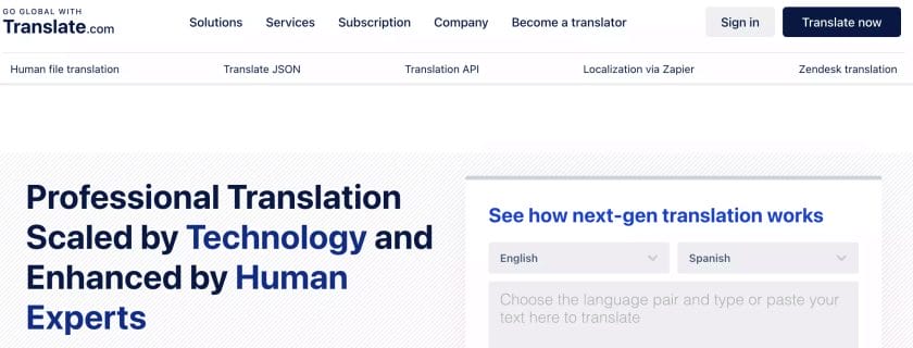  موقع Translate.com